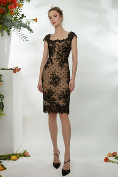 Lace and Dotted Tulle Dress Lace and Dotted Tulle Dress