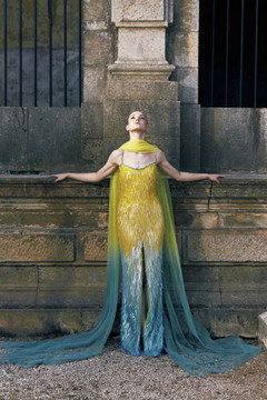 Ombre Sequin Shard Gown