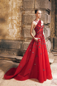 Crisscross Asymmetrical Tulle Gown Crisscross Asymmetrical Tulle Gown