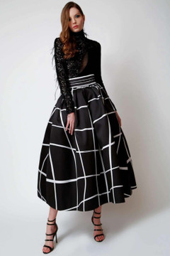 Embellished Bodysuit with Midi Skirt Embellished Bodysuit with Midi Skirt