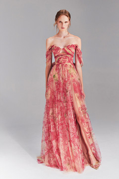 Printed Tulle Dress