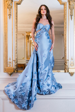 Strapless Floral Gown Strapless Floral Gown