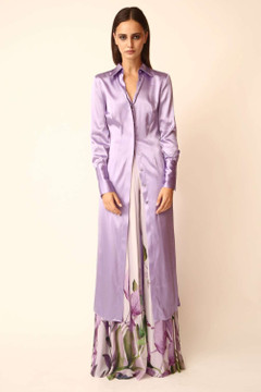 Satin Shirt & Georgette Trousers Satin Shirt & Georgette Trousers