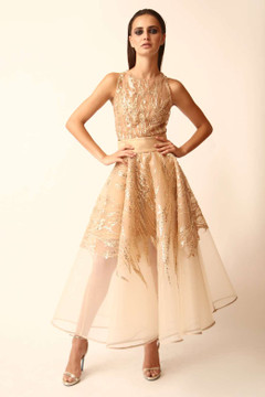 Embroidered Top and Skirt