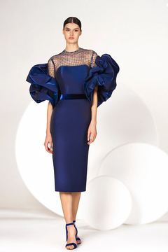 Beaded Bodice Taffeta Midi Dress Beaded Bodice Taffeta Midi Dress