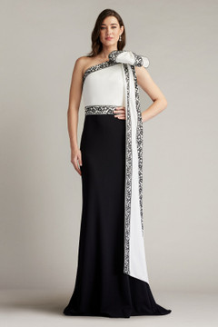 Domini Two-Tone Bow Shoulder Gown Domini Two-Tone Bow Shoulder Gown