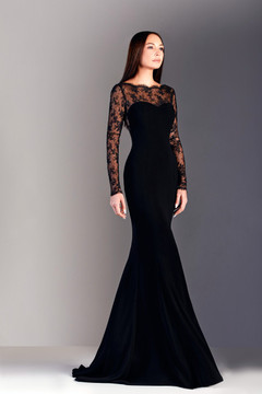 Lace and Crepe Gown