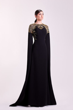 Cape Sleeves Gown