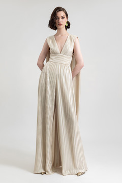 Deep V-Neck Jumpsuit