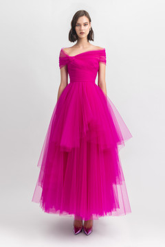 Asymmetrical Tulle Dress