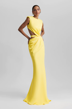 Sleeveless Dress with Cut-Outs