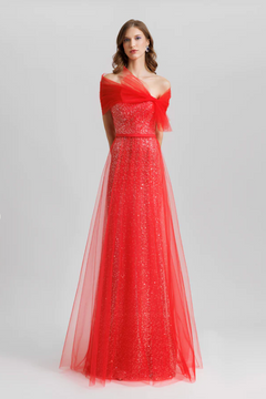 Off-Shoulder Beaded Dress