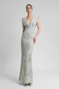 Deep V-Neckline Dress