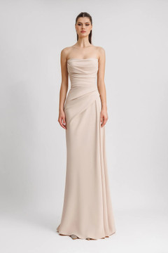 Strapless Draped Gown