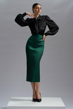 Timeless Blouse with Seductive Skirt Timeless Blouse with Seductive Skirt