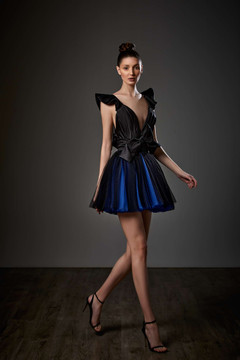 Cap Sleeve Pleated Mini Dress Cap Sleeve Pleated Mini Dress