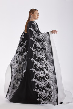 Cape Sleeve Crepe Gown Cape Sleeve Crepe Gown