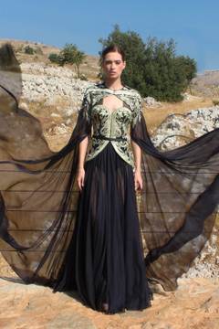 Embroidered Chiffon Gown Embroidered Chiffon Gown