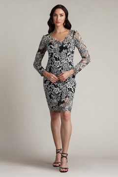 Floral Embroidered Tulle Long Sleeved Dress Floral Embroidered Tulle Long Sleeved Dress