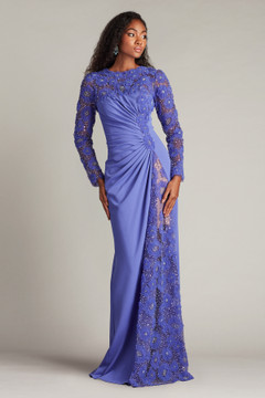 Sequin Floral Embellished Long Sleeve Gown Sequin Floral Embellished Long Sleeve Gown