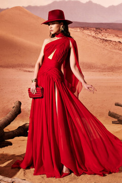 Asymmetrical Muslin Gown Asymmetrical Muslin Gown