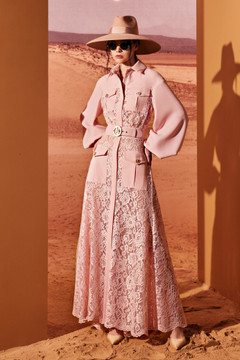 Lace Cut-Out Shirt Dress Lace Cut-Out Shirt Dress