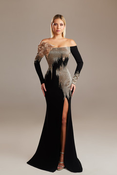 Flared Long Sleeve Gown Flared Long Sleeve Gown