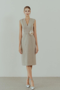 Cap-Sleeved Midi Dress Cap-Sleeved Midi Dress