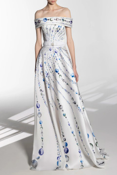 Off Shoulder Mikado Gown Off Shoulder Mikado Gown