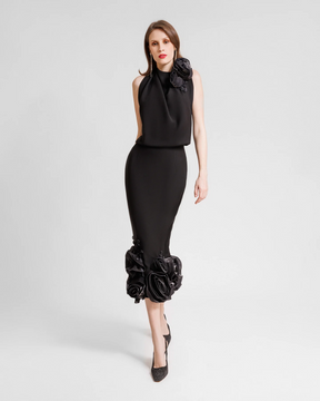 Draped Top with Midi Skirt Draped Top with Midi Skirt