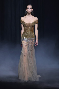 Beaded -Tulle Exposed D?collet? Illusion Gown Beaded -Tulle Exposed D?collet? Illusion Gown