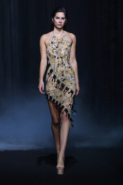 Layered- Beaded Tulle Dress