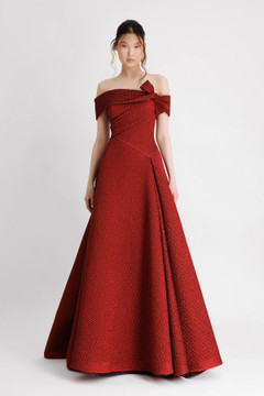 Jacquard Waistline Gown Jacquard Waistline Gown