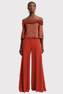 Off-Shoulders Sequins Set