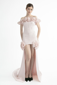 Off Shoulder High-Low Gown Off Shoulder High-Low Gown