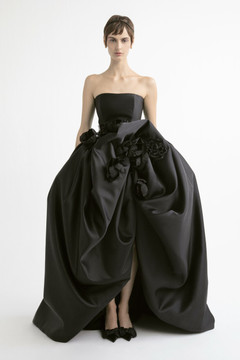 Strapless Gown with High-Low Skirt