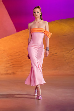 Strapless Crepe Dress