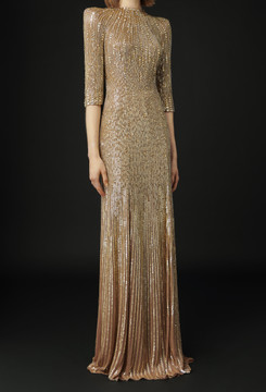 Aurora Beaded Sleeved Gown Aurora Beaded Sleeved Gown