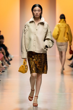 Gabardine Jacket with Tulle Skirt Gabardine Jacket with Tulle Skirt