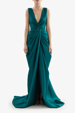 Draped Taffeta Gown Draped Taffeta Gown