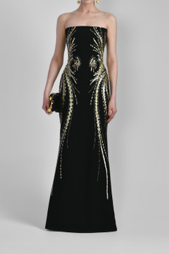 Canton Crepe Strapless Gown Canton Crepe Strapless Gown
