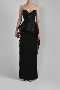 Strapless Canton Crepe Gown