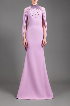 Halter Neck Trumpet Cr?pe Gown Halter Neck Trumpet Cr?pe Gown