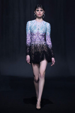 Beaded Tulle Dress with Ruffles Beaded Tulle Dress with Ruffles