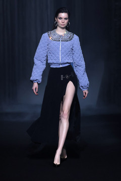 Quilted Cr?pe Jacket with Skirt Quilted Cr?pe Jacket with Skirt