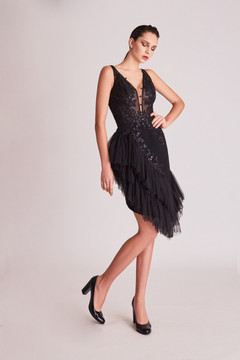Sleeveless Ruffled Mini Dress Sleeveless Ruffled Mini Dress