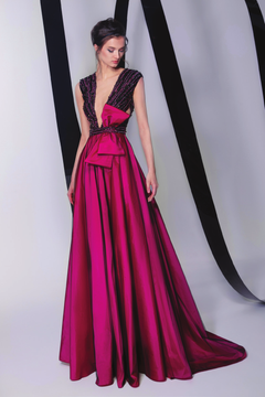 Beaded Sleeveless Gown