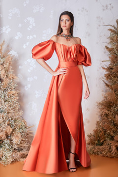 Off Shoulder Slit Gown Off Shoulder Slit Gown