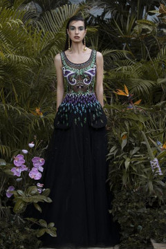 Beaded Sleeveless Tulle Gown Beaded Sleeveless Tulle Gown