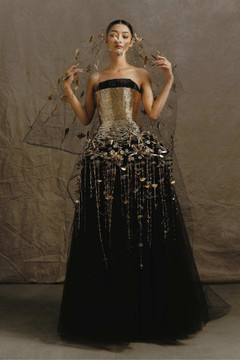 A-Line Strapless Gown with Embellishments A-Line Strapless Gown with Embellishments
